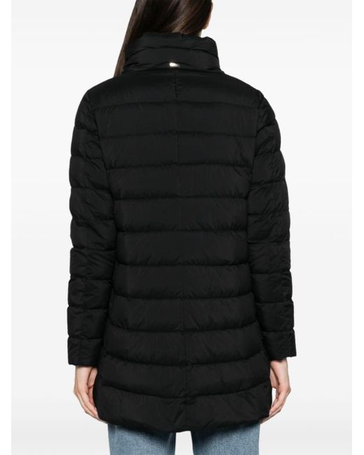 Herno Nuage Water repellent Funnel neck Puffer Jacket in Black