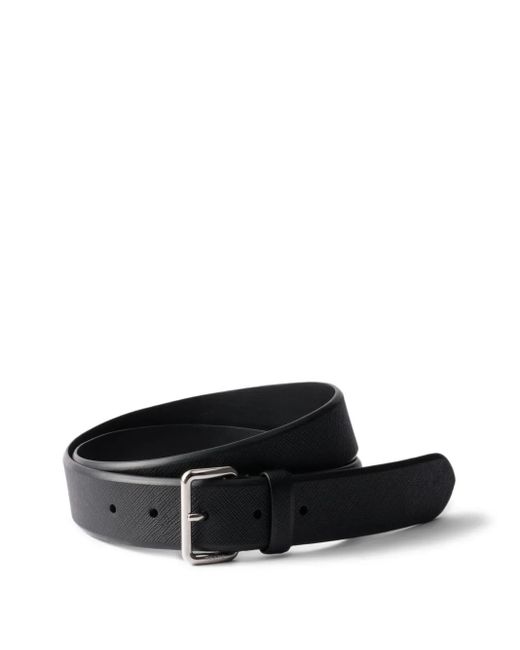Prada Black Textured Belt for men