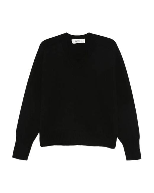 Rohe Vネック セーター Black