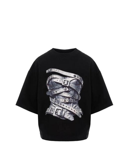 Hamza Black Belts-Print T-Shirt