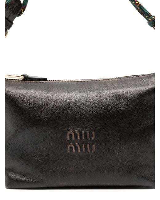 Miu Miu Black Leather Shoulder Bag