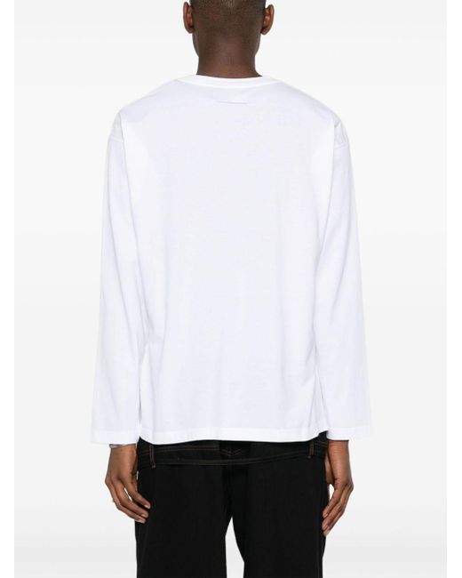 MM6 by Maison Martin Margiela White Zipper Print T-Shirt for men