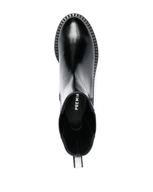 Premiata Black Ankle-Length Leather Boots