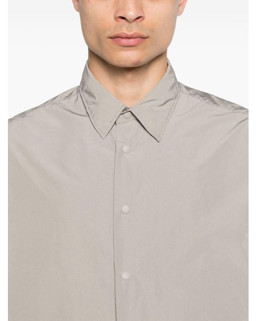 Aspesi Crinkled Reflective Shirt in het White voor heren