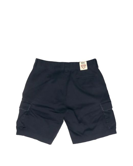 HTC Blue Logo-Patch Cargo Shorts for men