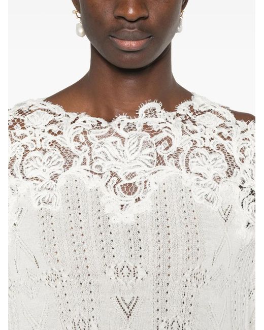 Ermanno Scervino White Besticktes Top