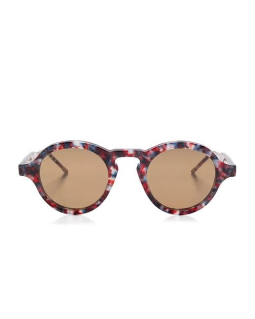 Thom Browne Pink Ues926A Round-Frame Sunglasses