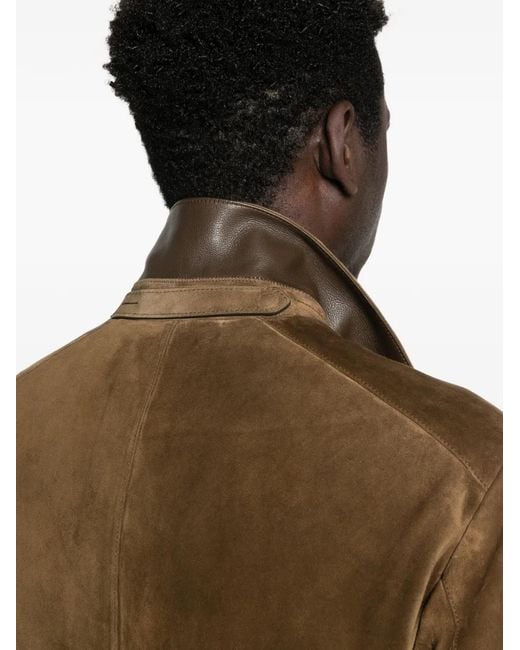 Tom Ford Brown Suede Military Jacket for men