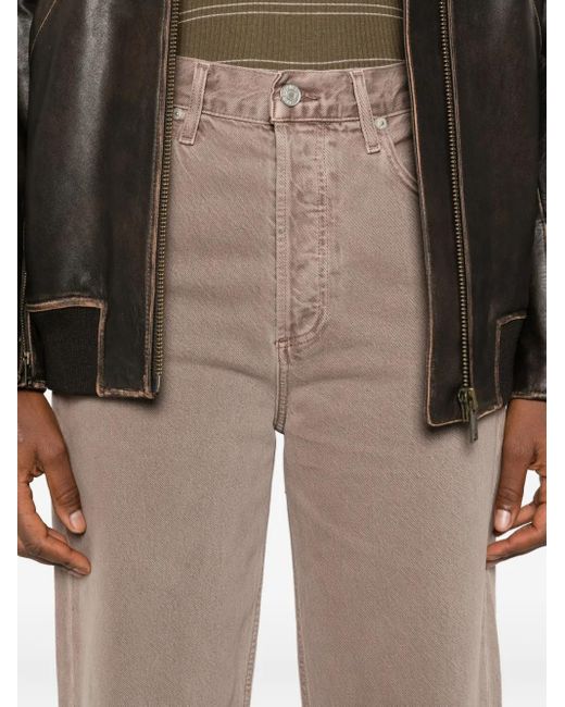 Agolde Natural Button-Fly Denim Jeans