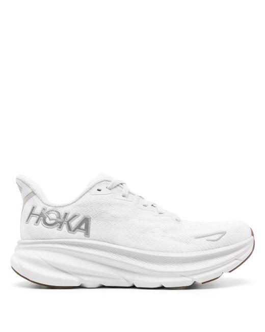 Hoka One One Clifton 9 Chunky Sneakers White