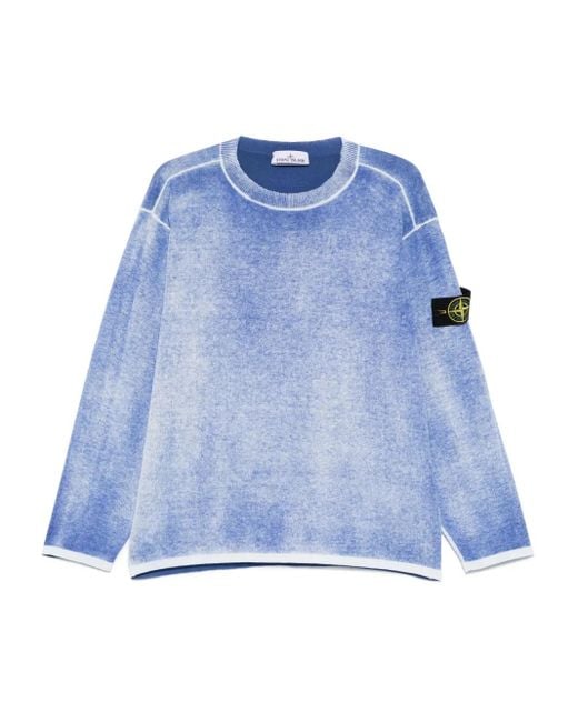 Stone Island Pullover Mit Kompass-Patch in Blue für Herren