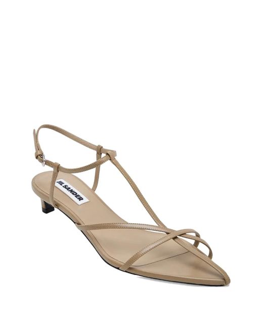 Jil Sander White Cage Pointed Sandals