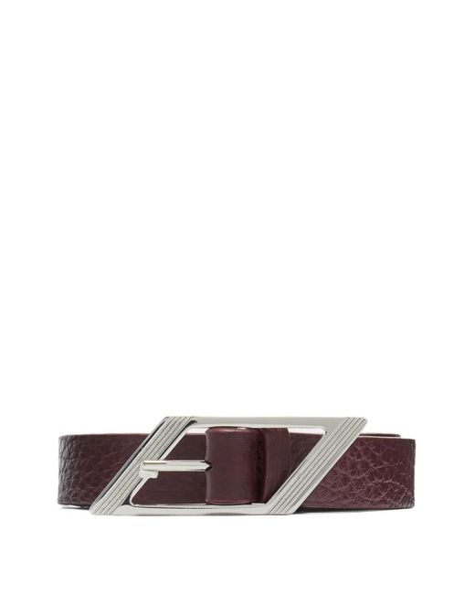 The Attico Brown Leather Buckle Belt