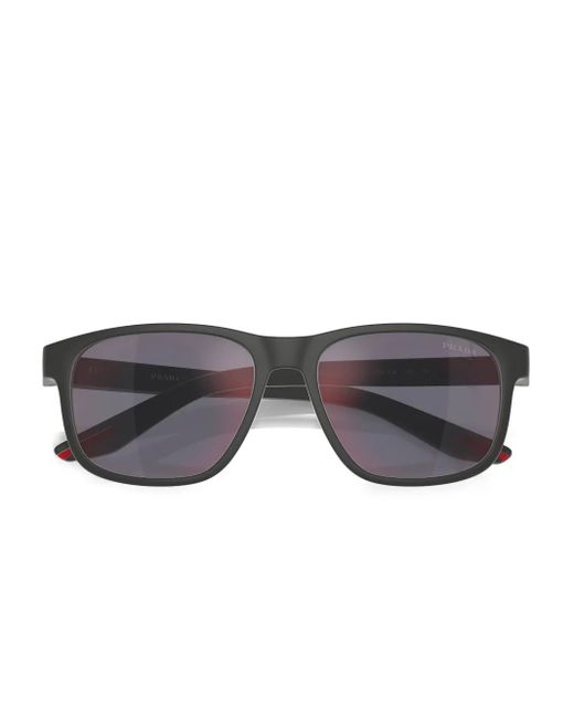 Prada Linea Rossa Gray Square-Frame Sunglasses for men
