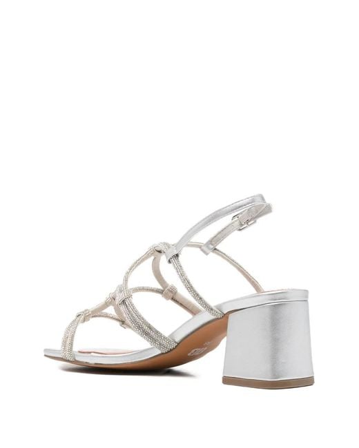 Bibi Lou White Quail Sandals