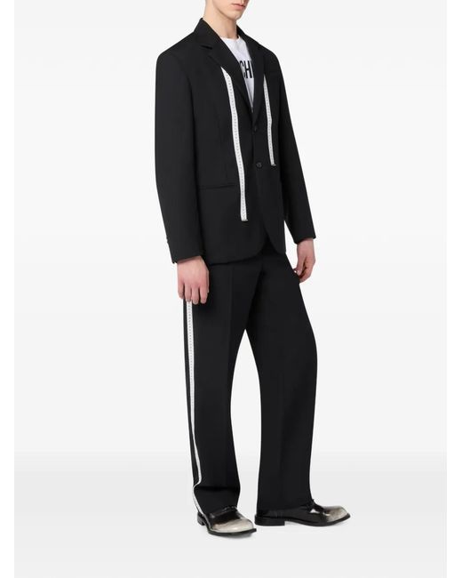 Moschino Black Printed Wool Jacket for men
