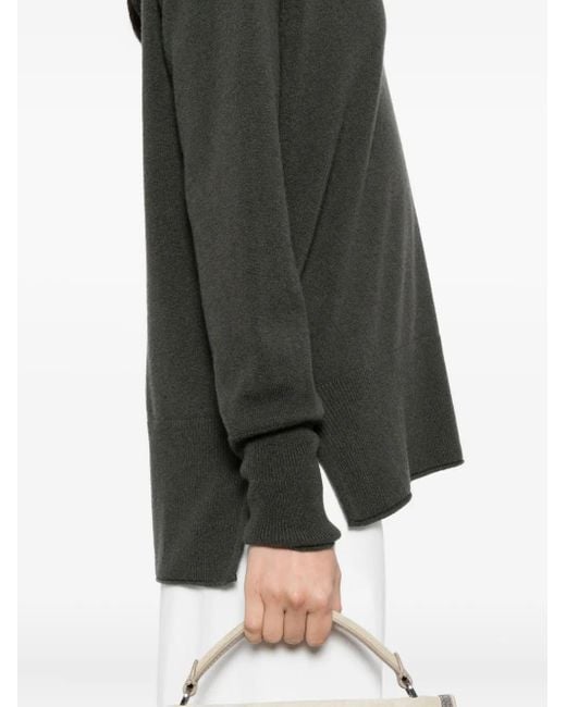 N.Peal Cashmere Vネック プルオーバー Black