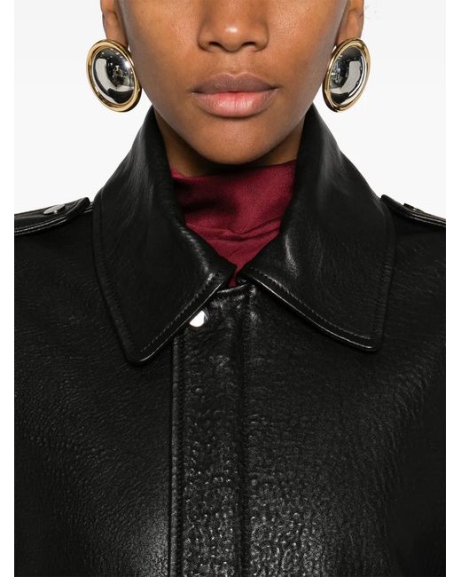 Nour Hammour Black Drey The It Girl Leather Jacket