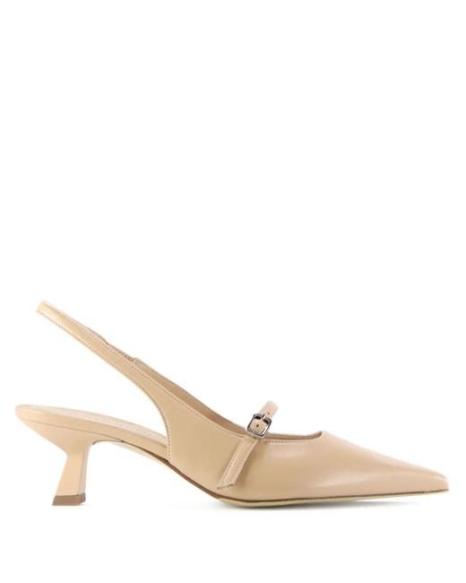 Notabene Natural Elina Pointed-Toe Slingback Pumps