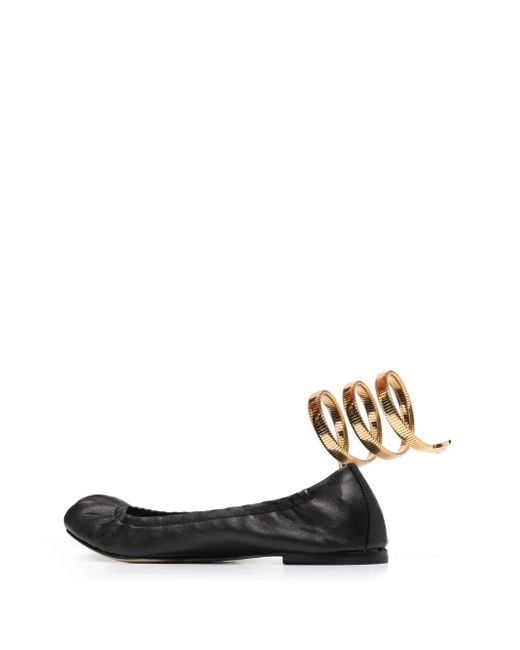 Rene Caovilla White Juniper Leather Ballets
