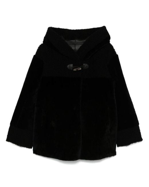 Suprema Black Shearling Coat