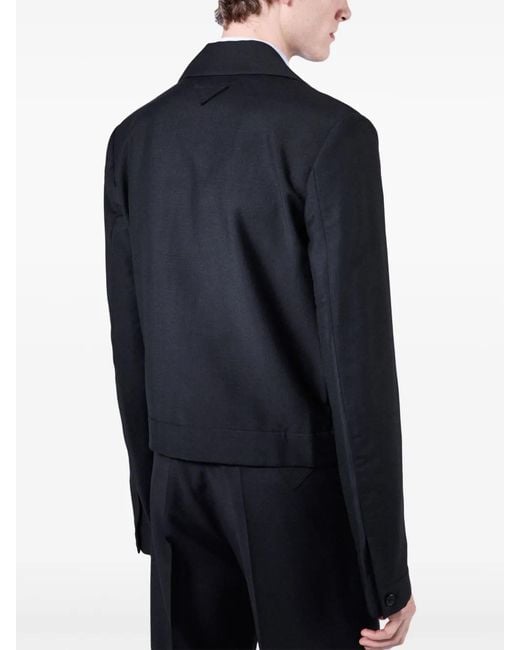 Prada Black Wool Blend Jacket for men
