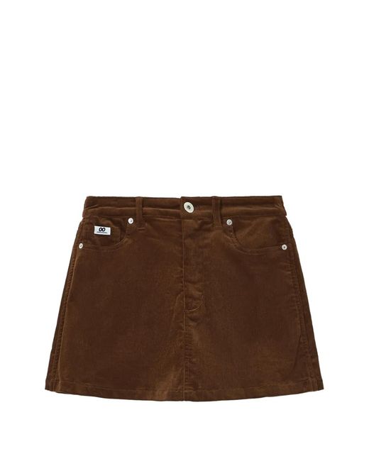 Chocoolate Brown Logo-Patch Corduroy Shorts