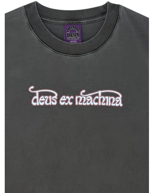 Deus Ex Machina Black Virtual Insanity Logo-Print T-Shirt for men