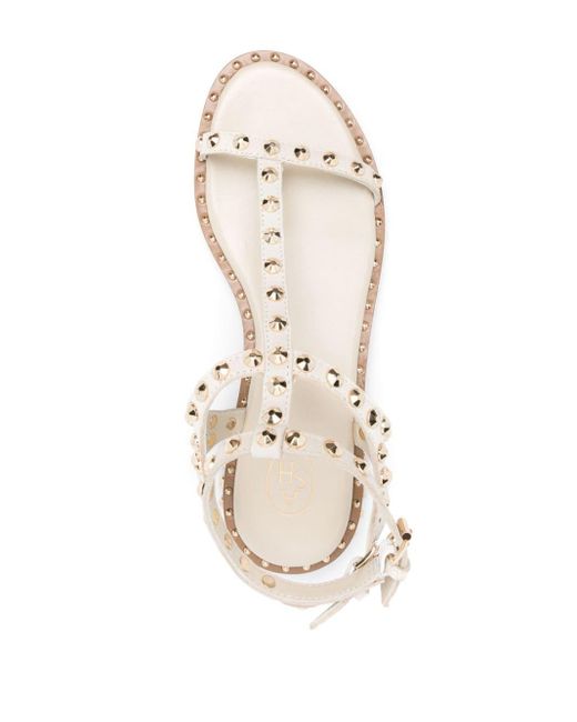 Ash White Panic Stud-embellished Sandals