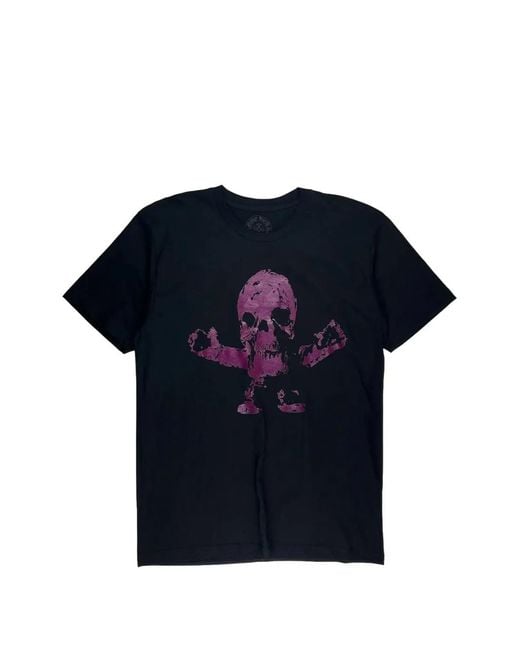 Chrome Hearts Blue Skull-Print T-Shirt for men