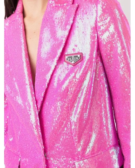Blazer À Sequins Philipp Plein en coloris Pink