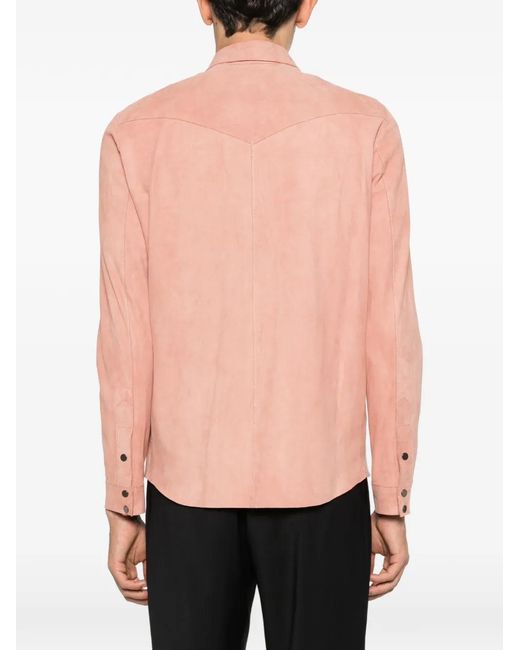Salvatore Santoro Pink Flap-Pocket Shirt for men