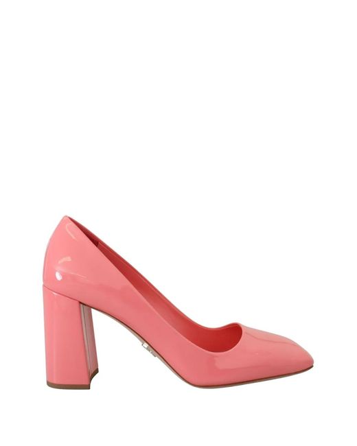 Prada Pink Pumps Aus Lackleder
