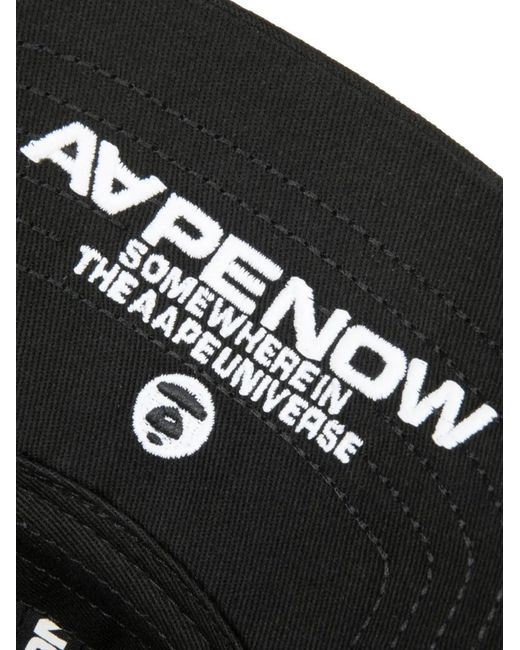Aape By A Bathing Ape Black Logo-Patch Cap for men