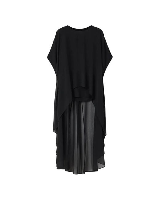AllSaints Black Jamie Sheer-Overlay Top