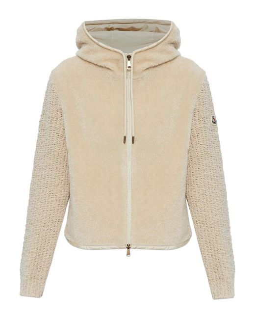 Moncler Natural Sweat À Fermeture Zippée