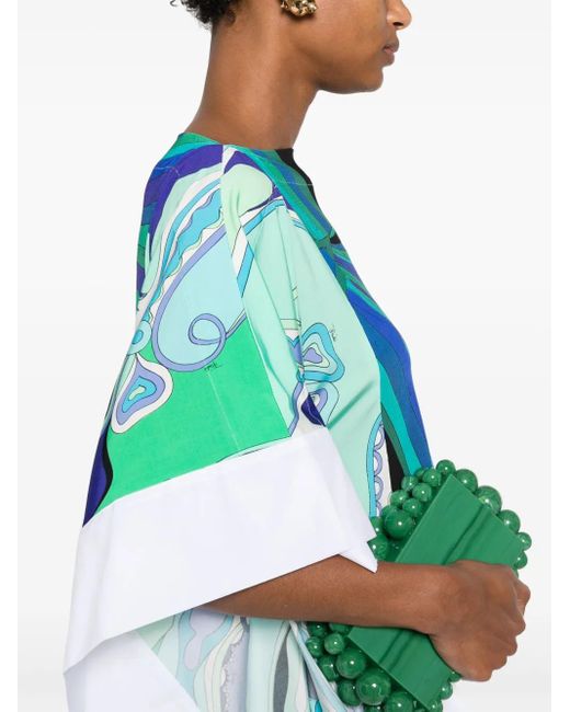 Emilio Pucci Blue Printed blouse