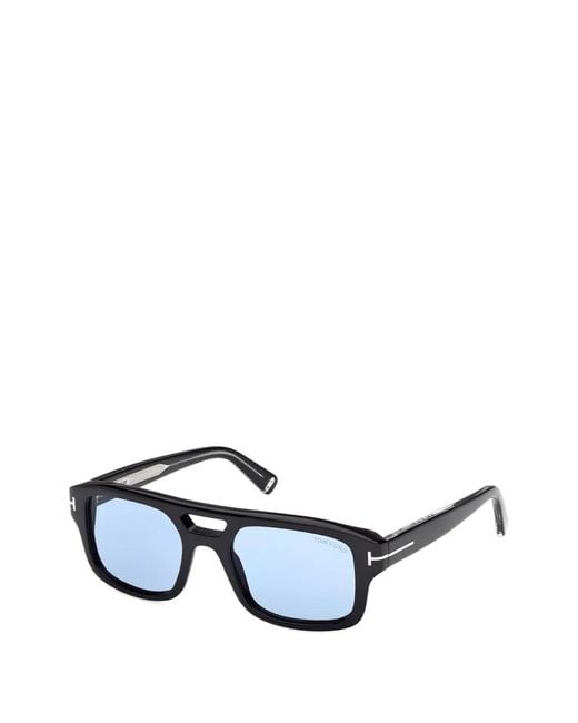 Tom Ford Blue Rectangle-Frame Sunglasses for men