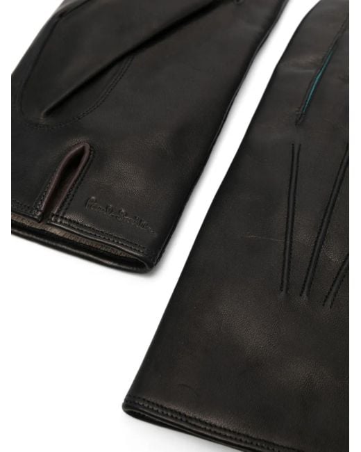 Paul Smith Black Leather Gloves for men