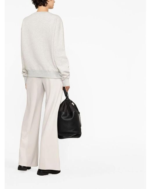 Jil Sander White Logo Cotton Sweatshirt