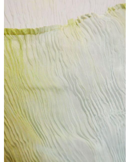 Issey Miyake Blue Light Leak Chiffon Twist Top - Women's - Polyester