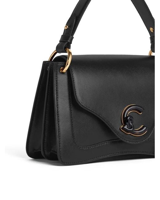 Coccinelle Black Small C-Me Logo-Appliqué Cross Body Bag