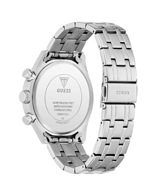 メンズ Guess クロノグラフ クォーツ 44Mm White