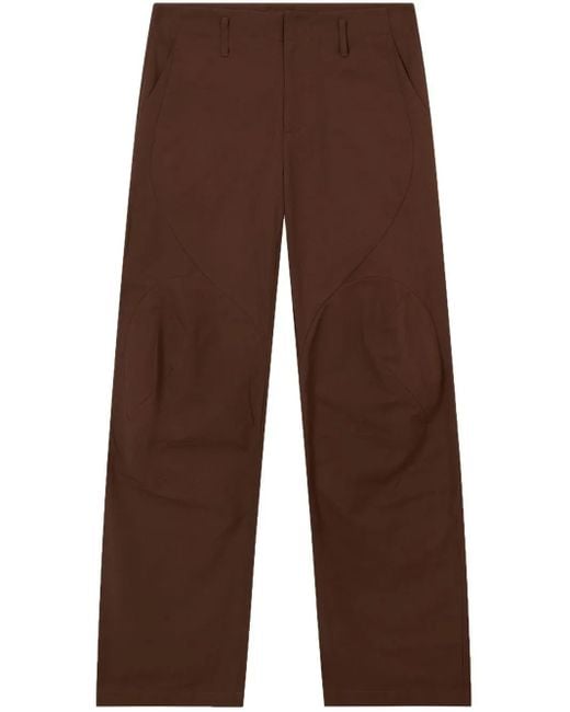 Post Archive Faction PAF Brown Straight-Leg Trousers for men