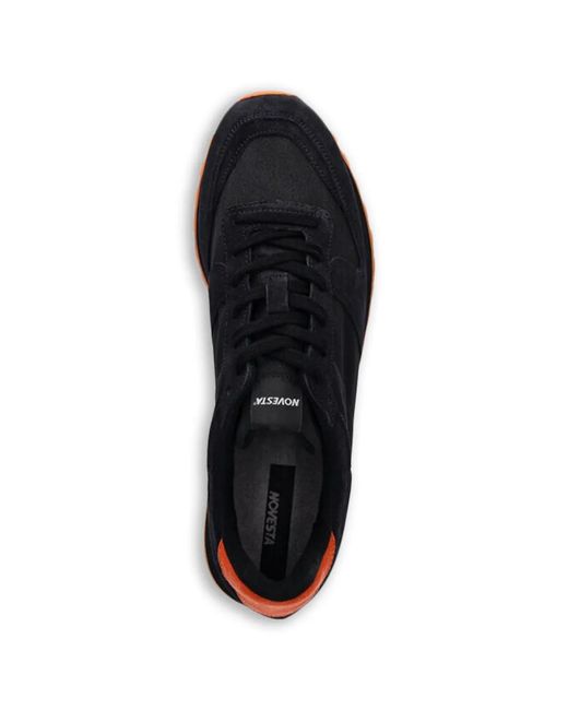 Novesta Black Panelled Sneakers for men