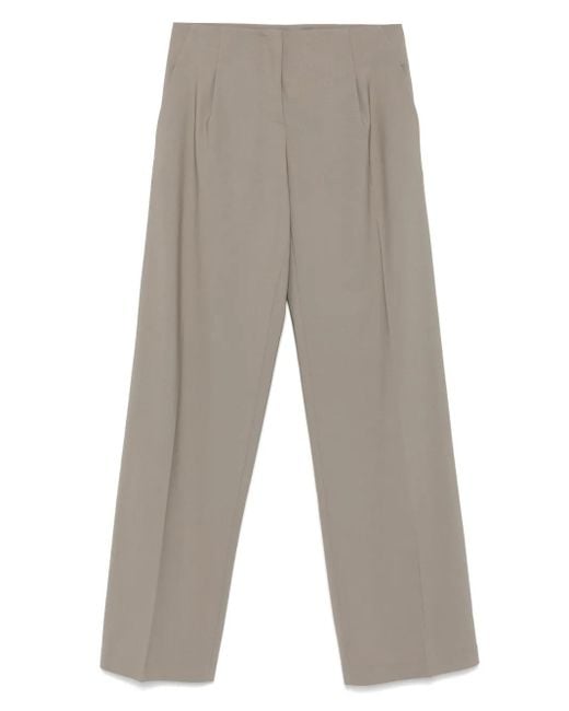 Christopher Esber Gray Pleated-Front Trousers