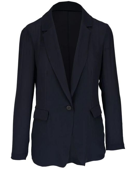 Peter Cohen Blue Notched-Lapel Single-Breasted Blazer