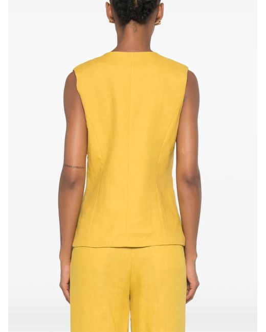 Chaleco Con Botones ViCOLO de color Yellow