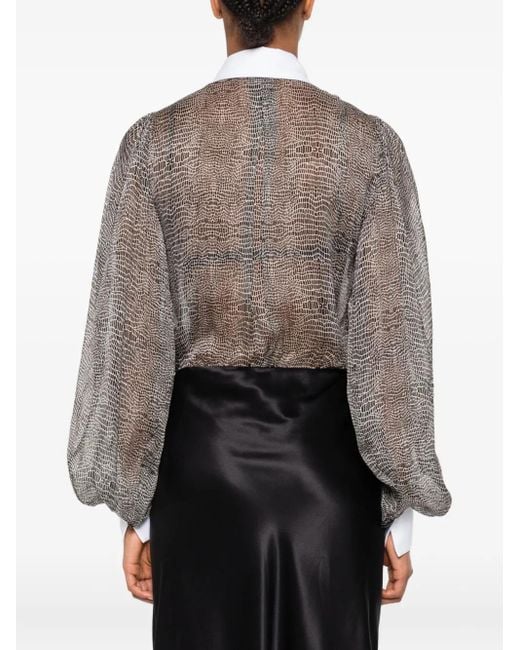 Elisabetta Franchi Body Met Kraag in het Gray