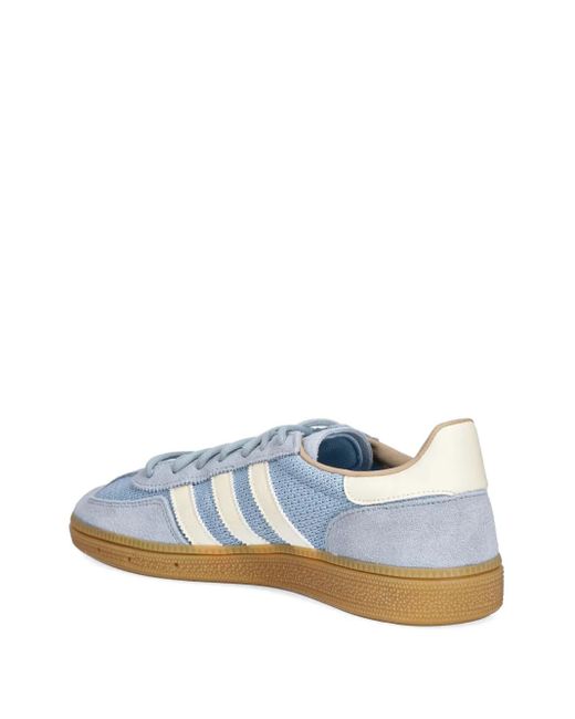 Adidas Blue Handball Spezial Three-Stripe Mesh Sneakers